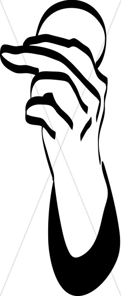 251x612 Hand Presenting Communion Wafer Communion Clipart