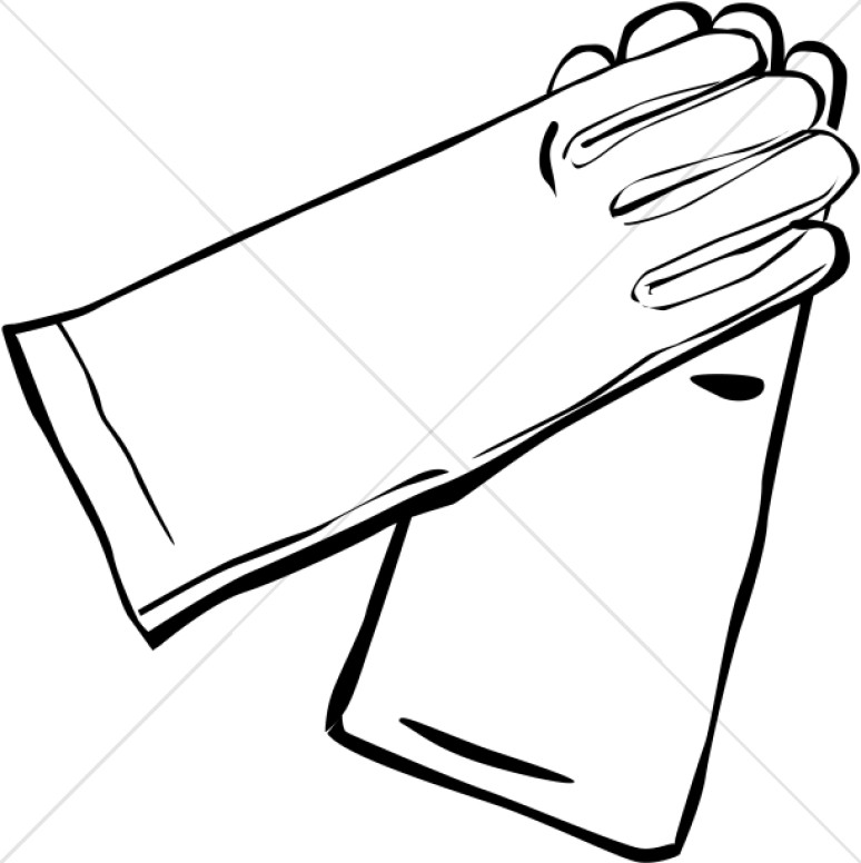 774x776 Gloves In Black And White First Communion