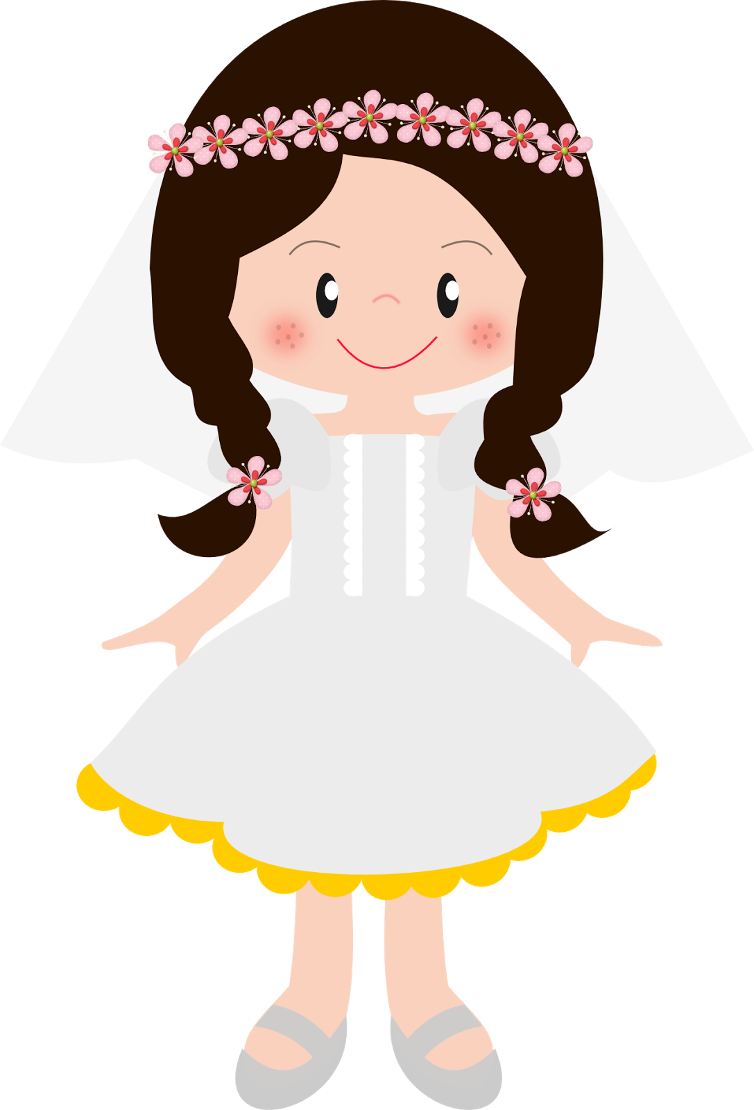 1087x1600 Girls In Their First Communion Clip Art. Oh My First Communion!