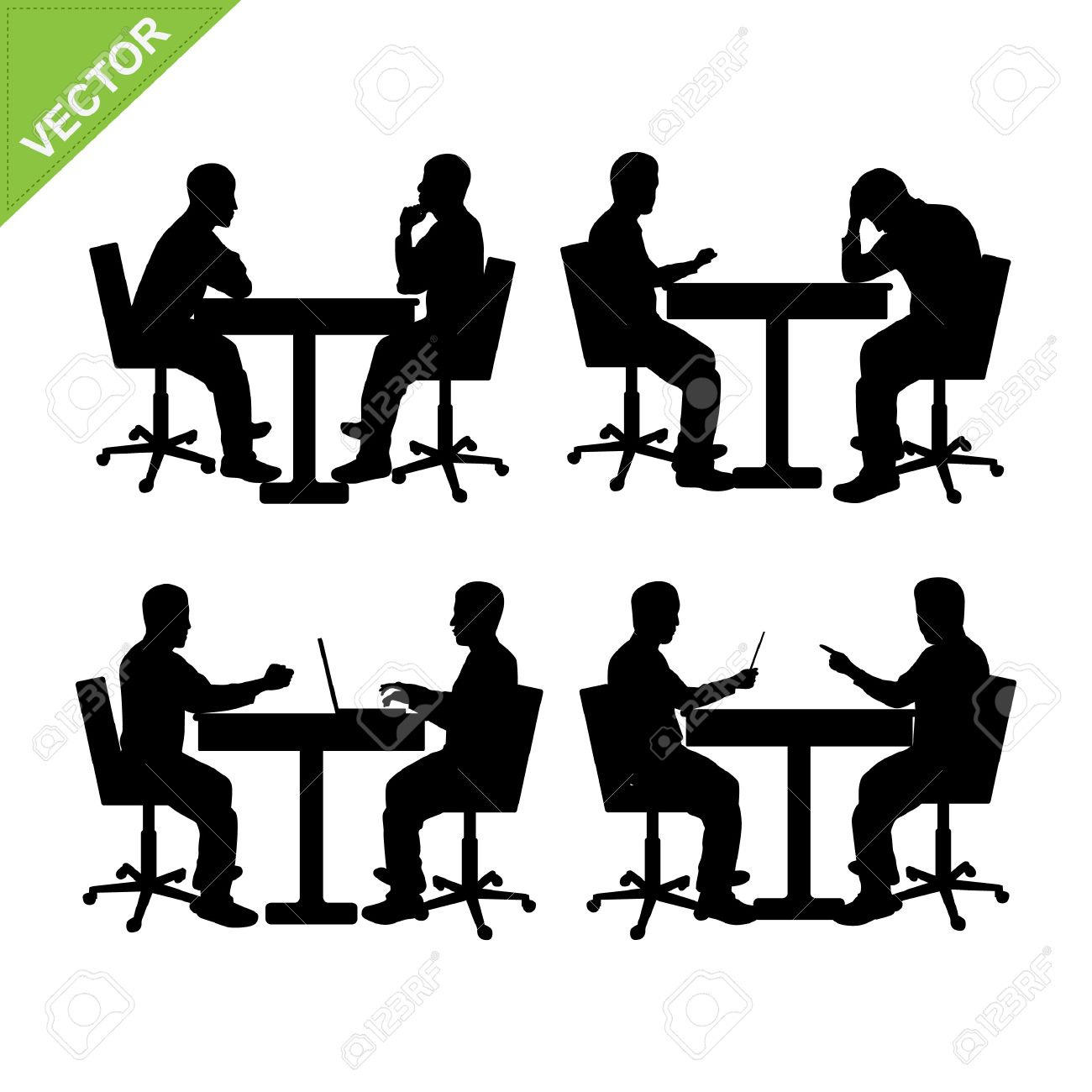 1300x1300 Clipart Silhouette Meeting