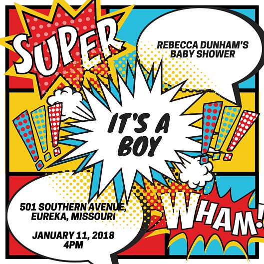 529x529 Superhero Invitation Templates