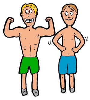 300x333 Muscle Man And Skinny Man Clipart Panda