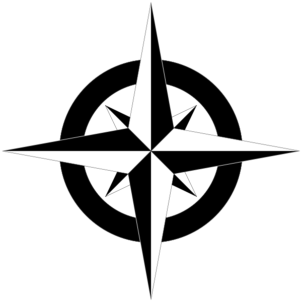 600x600 Compass Clip Art Black And White Danaami2 Top