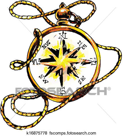 428x470 Clip Art Of Classic Compass K16875778