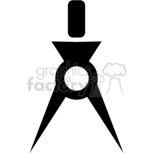300x300 Royalty Free Black And White Outline Of A Simple Protractor 370165