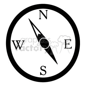 300x300 Royalty Free Black And White Compass 371426 Vector Clip Art Image