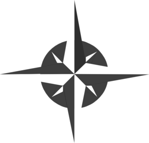 299x288 White Compass Rose Clip Art