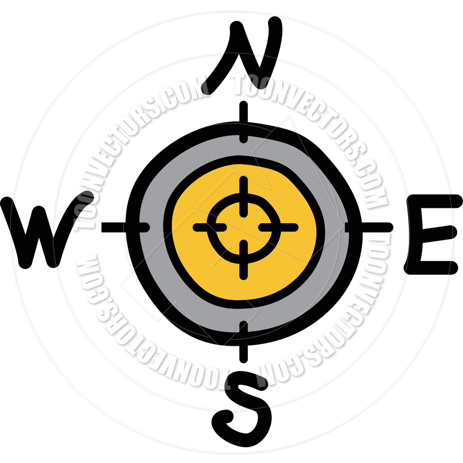 940x940 Compass Clip Art Cartoon Cartoon Compass Vector Illustration By