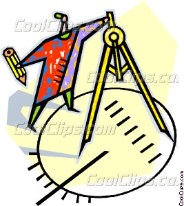 267x300 Man With Compass Clipart