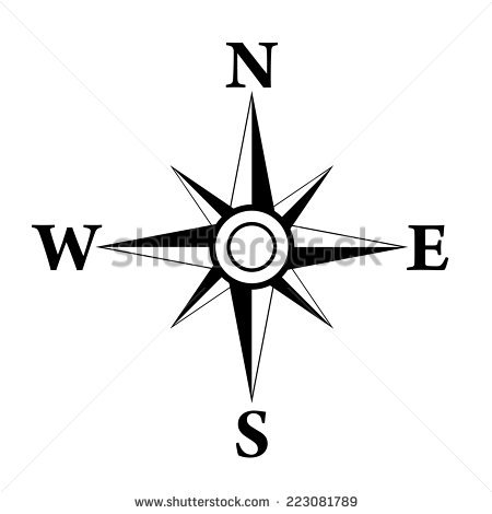 450x470 Compass Clipart North Arrow