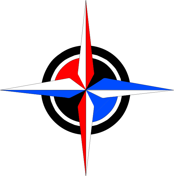 594x601 Blue Amp Red Compass Rose Clip Art