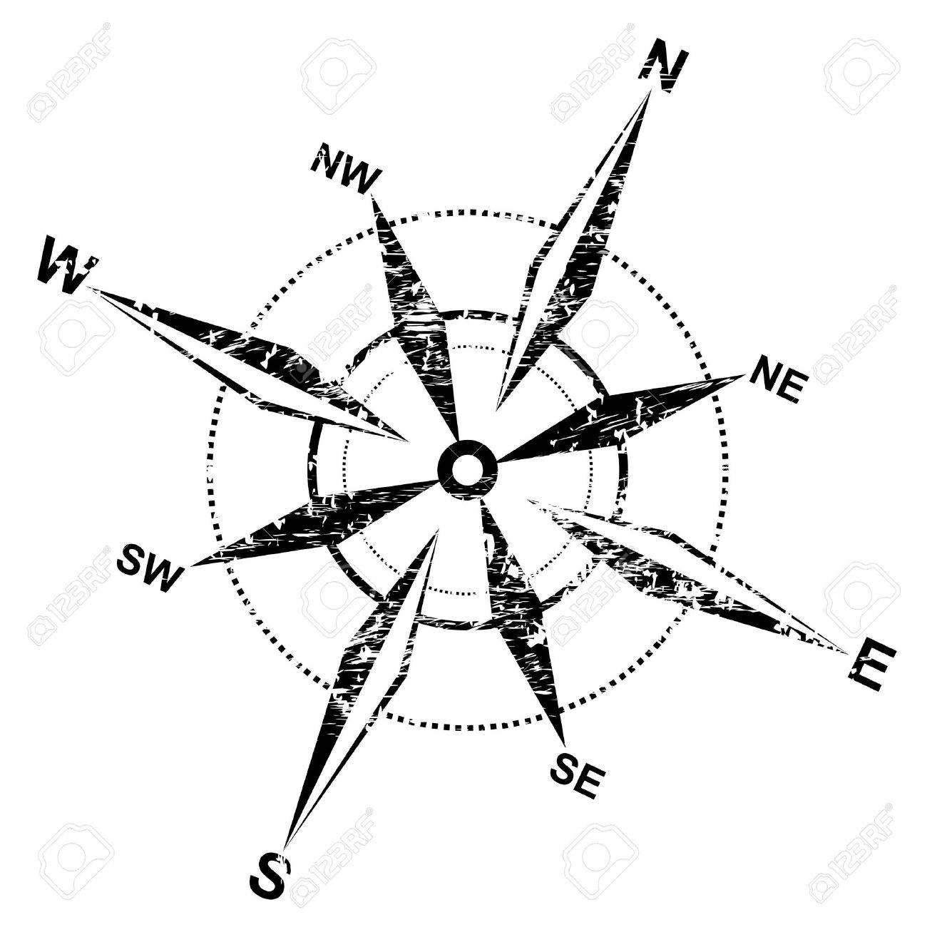 1300x1300 Distressed Compass Rose Royalty Free Cliparts, Vectors, And Stock