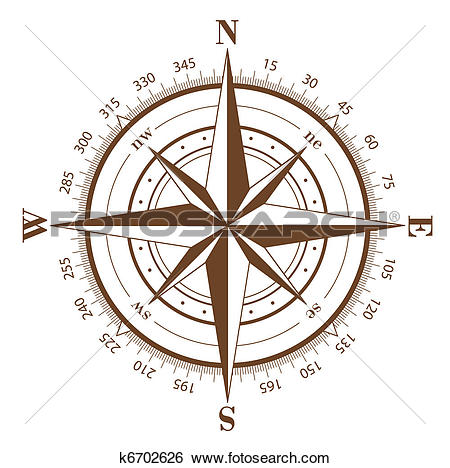 450x468 Clipart + Compass Rose