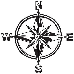 300x300 Tribal Compass Rose Nautical Star Car Boat Bike Window Vinyl Decal