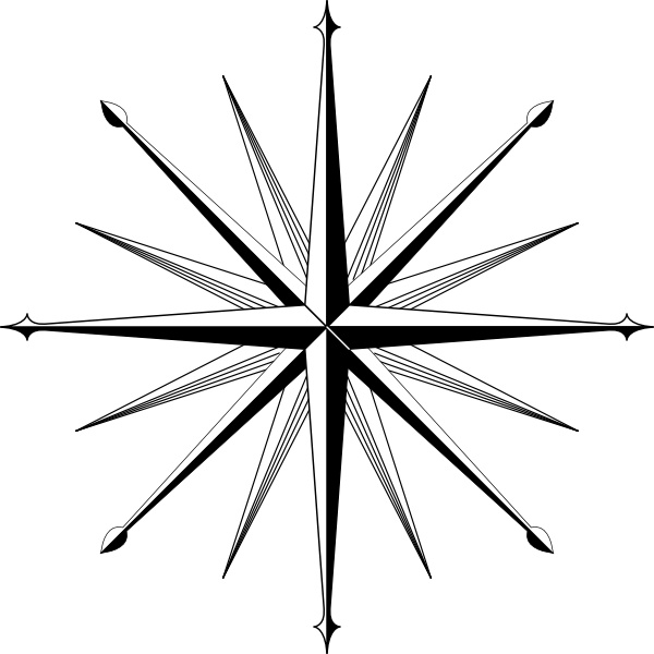 600x600 Wind Rose Compass Rose Clip Art Free Vector In Open Office Drawing