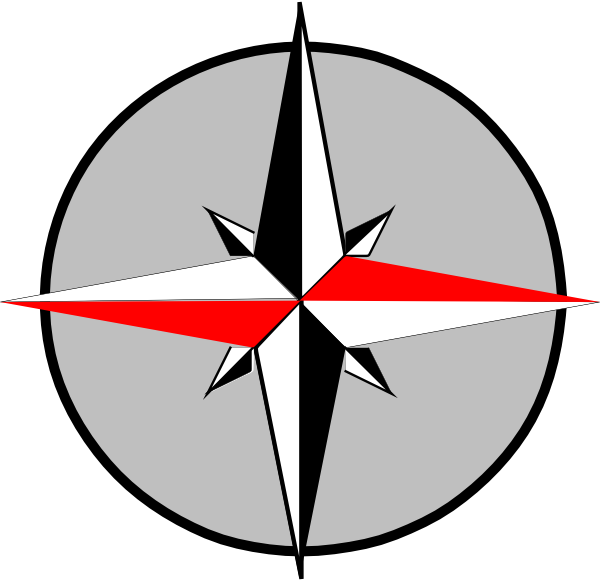 600x581 East West Compass Clip Art