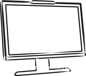 350x310 Computer Black And White Computer Clip Art Black And White Free