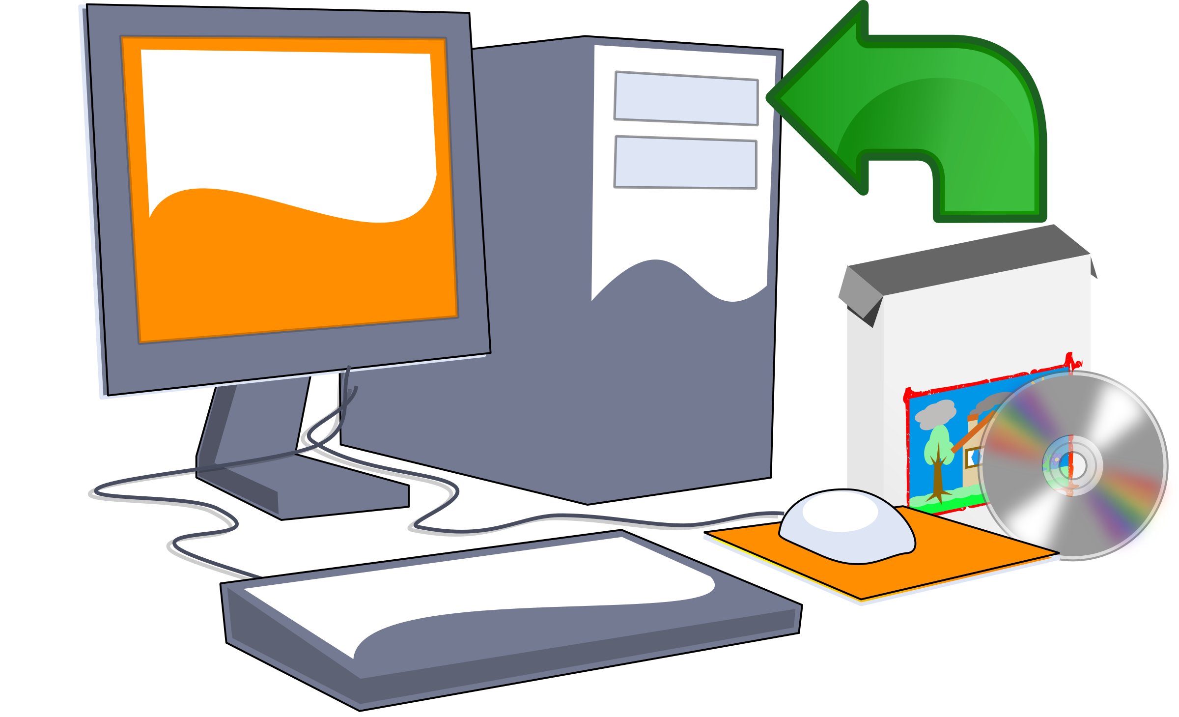 2400x1459 Computer Clipart Computer Software