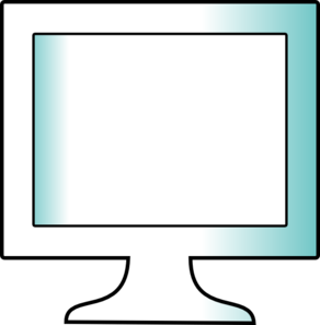 292x297 White Lcd Monitor Clip Art