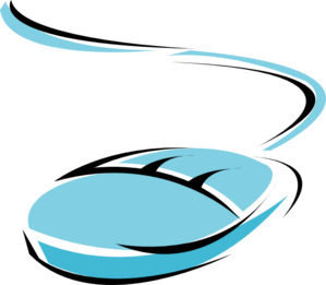 299x261 Blue Computer Mouse Clip Art