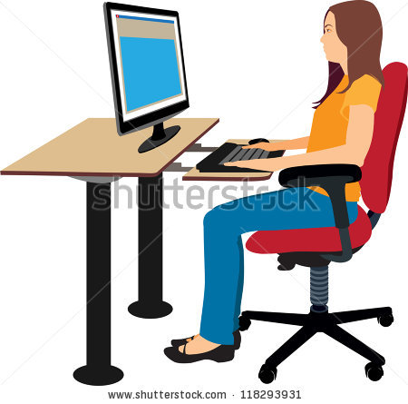 450x445 Computer Clipart For Kids Keyboard Posture