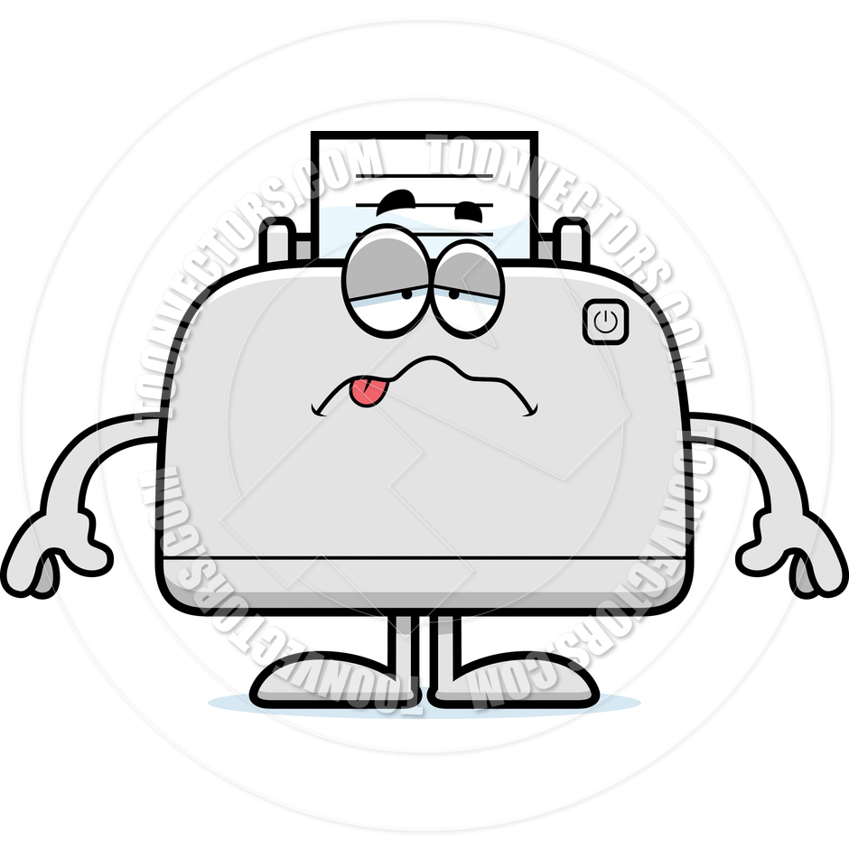 940x940 Cartoon Printer Sick By Cory Thoman Toon Vectors Eps