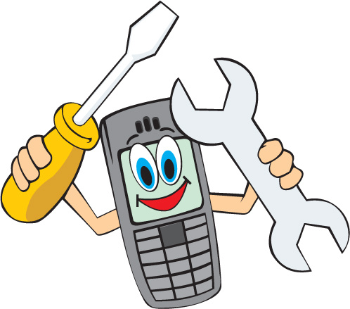 498x439 Funny Computer Repair Service Elements Vector Free Vector