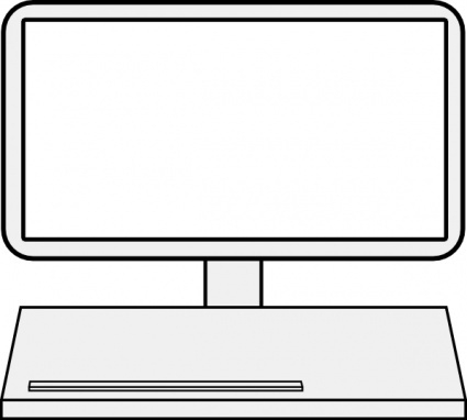 425x382 Computer Screen Clipart Black And White Letters Example