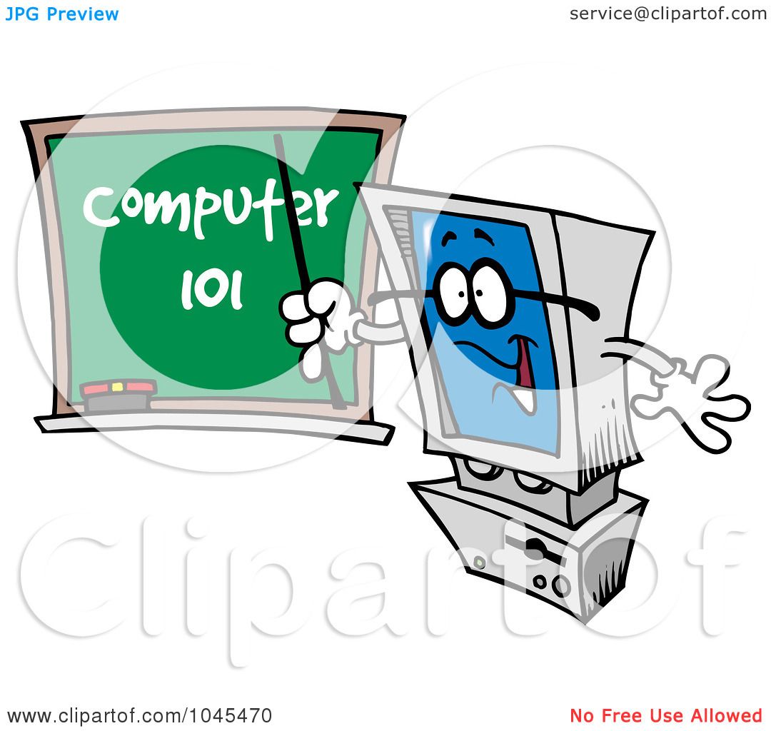 1080x1024 Royalty Free (Rf) Clip Art Illustration Of A Cartoon Desktop
