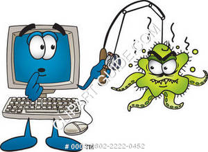 300x220 Cartoon Computer Catching A Virus