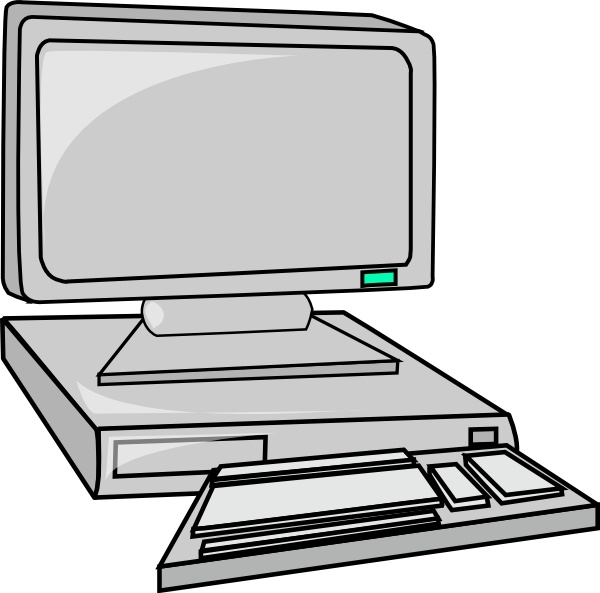 600x593 Desktop Computer Clip Art Free Vector In Open Office Drawing Svg