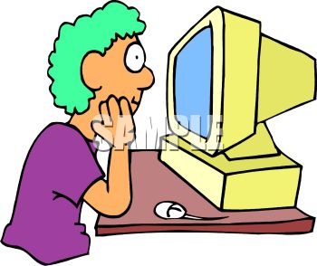 350x294 Royalty Free Clip Art Image Adolescent Boy Staring Intently