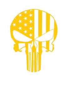 224x300 High Heat Punisher American Flag Vinyl Firearm Stencil 4 X 3