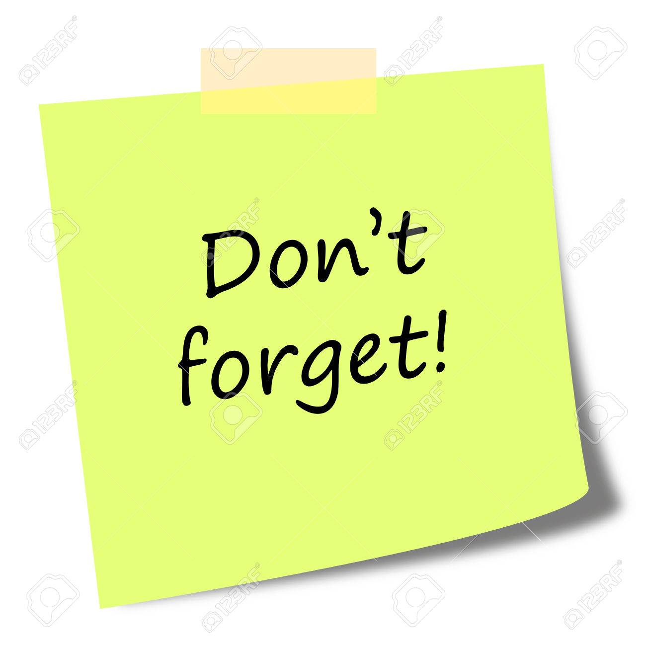1300x1300 Dont Forget Text On Sticky Note