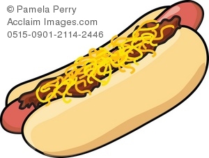 300x227 Art Illustration Of A Cartoon Chili Dog With Cheese