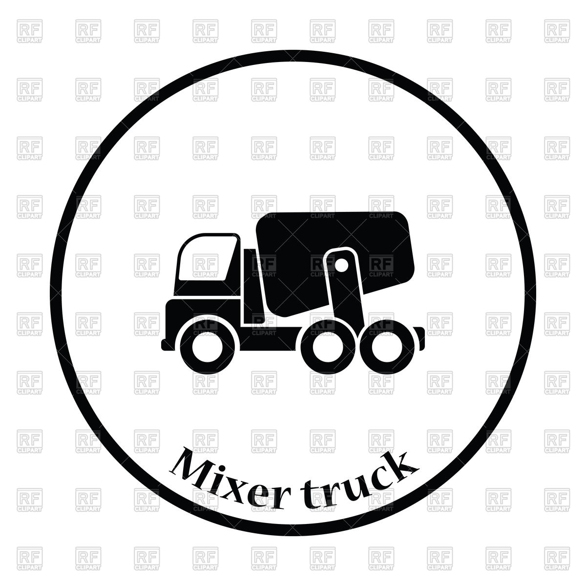 1200x1200 Concrete Mixer Truck Royalty Free Vector Clip Art Image