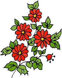 241x300 Red Flower Clipart Bereavement