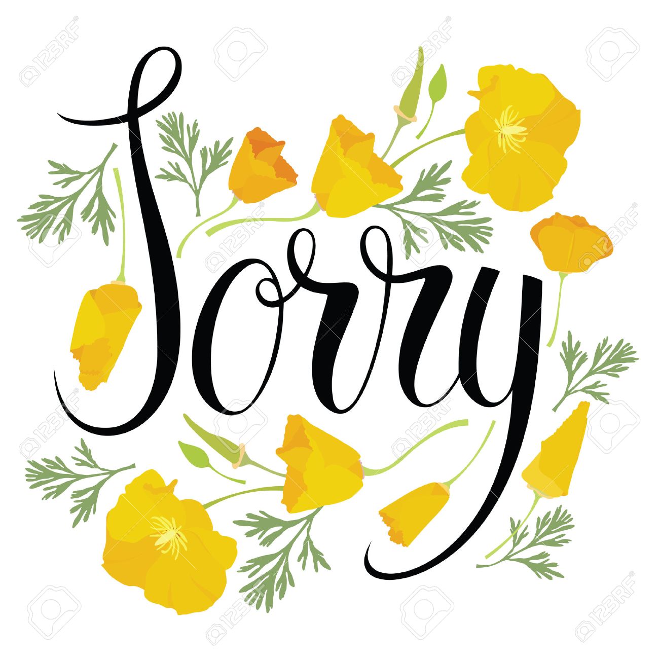 1300x1300 Sorry Card Template