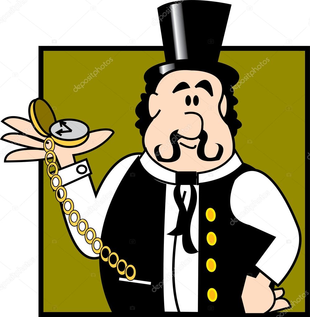 999x1023 Punctual Train Conductor Or Showman Holding A Pocket Watch Stock