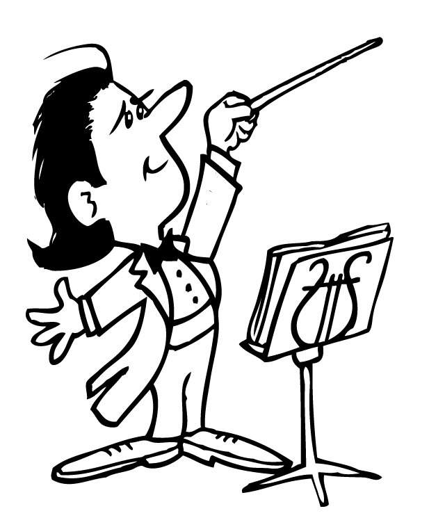 640x758 Symphony Conductor Clipart