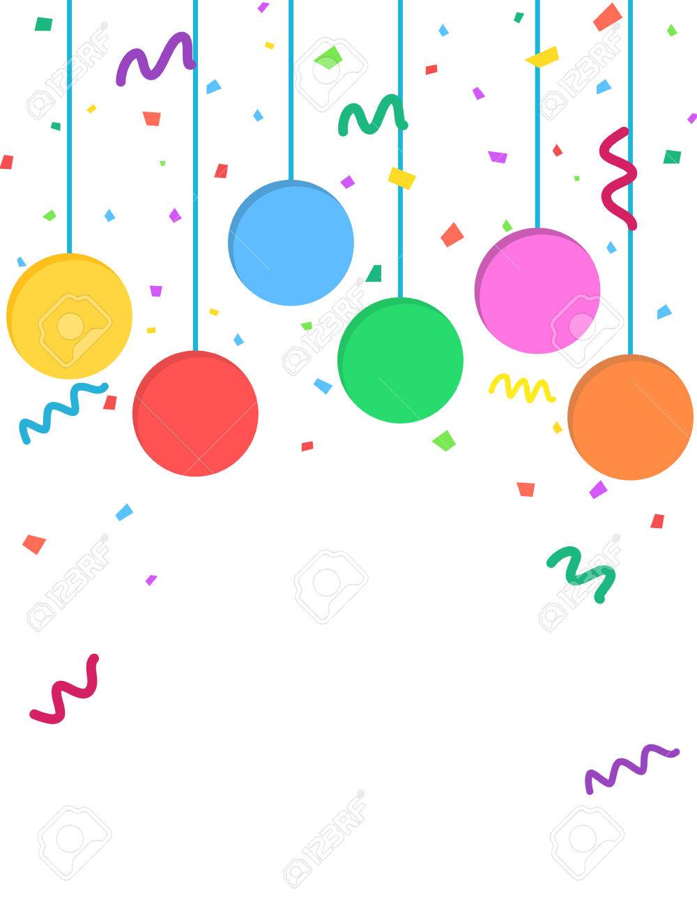 1000x1300 Confetti Balloons Party Flyer Design Stock Photo, Picture