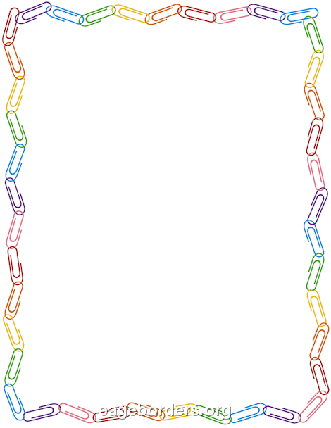 470x608 Paper Clip Border Bordes Motivos Educativos.