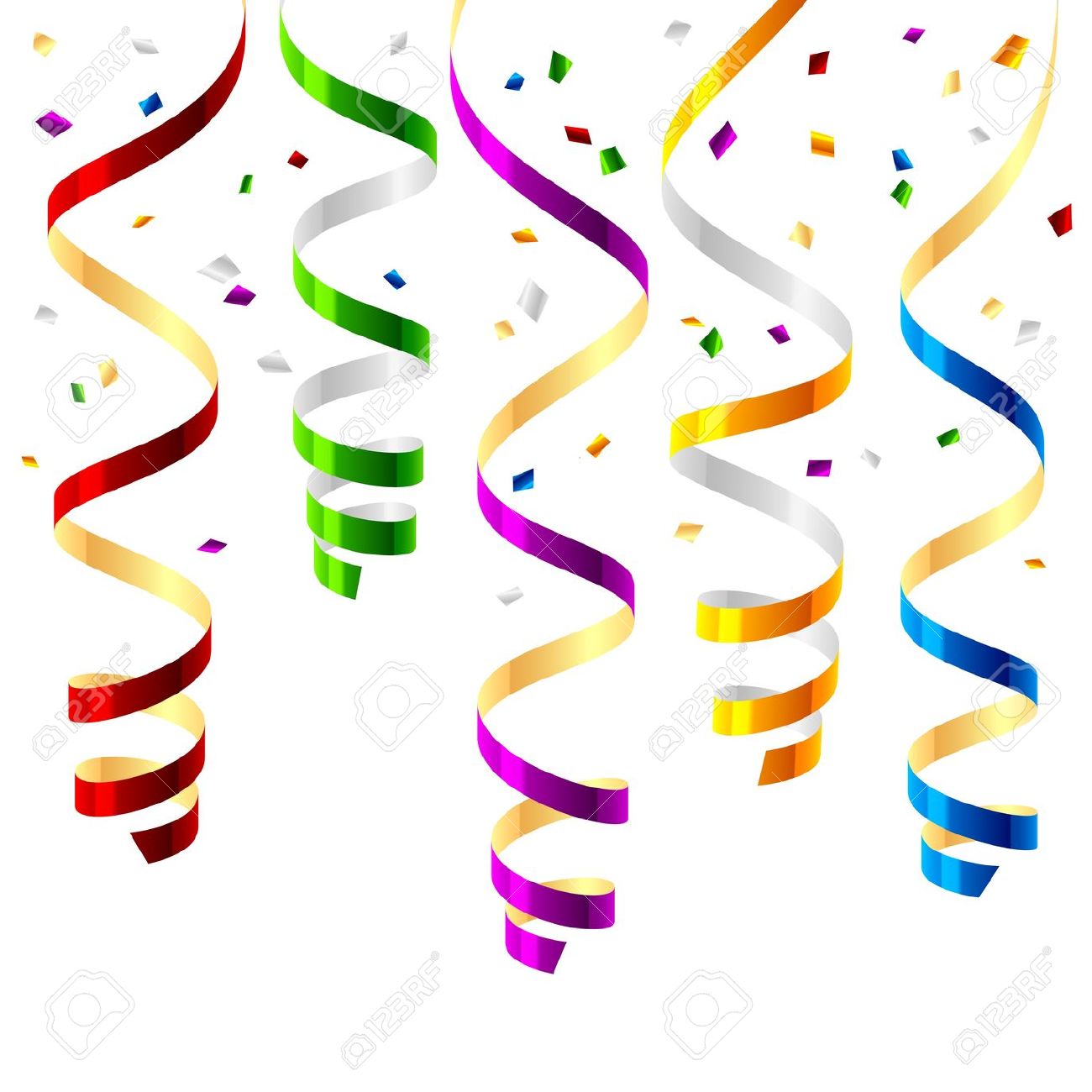 1300x1300 Confetti Clipart Streamer