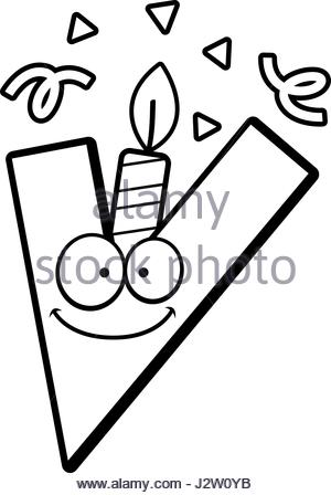 300x448 A Cartoon Illustration Of A Letter X With A Birthday Candle