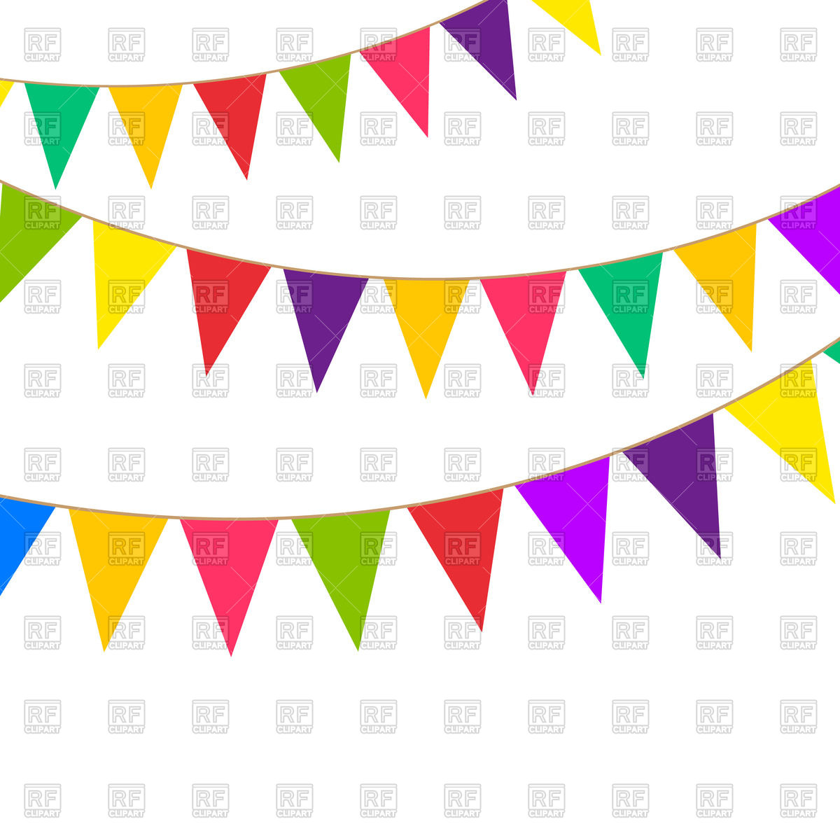 1200x1200 Bunting Background With Confetti Royalty Free Vector Clip Art