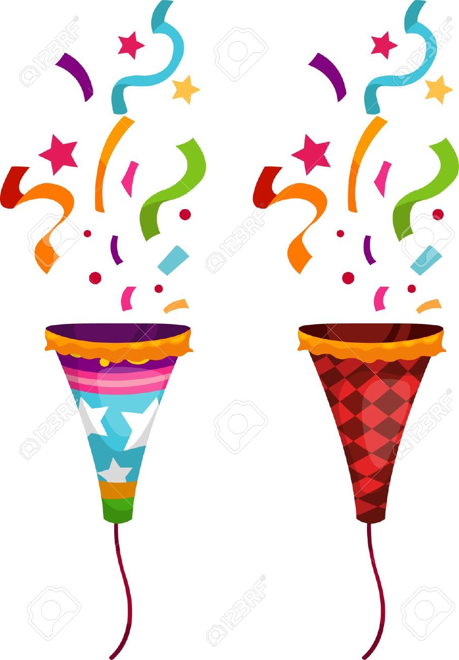 904x1300 Party Streamer Clipart