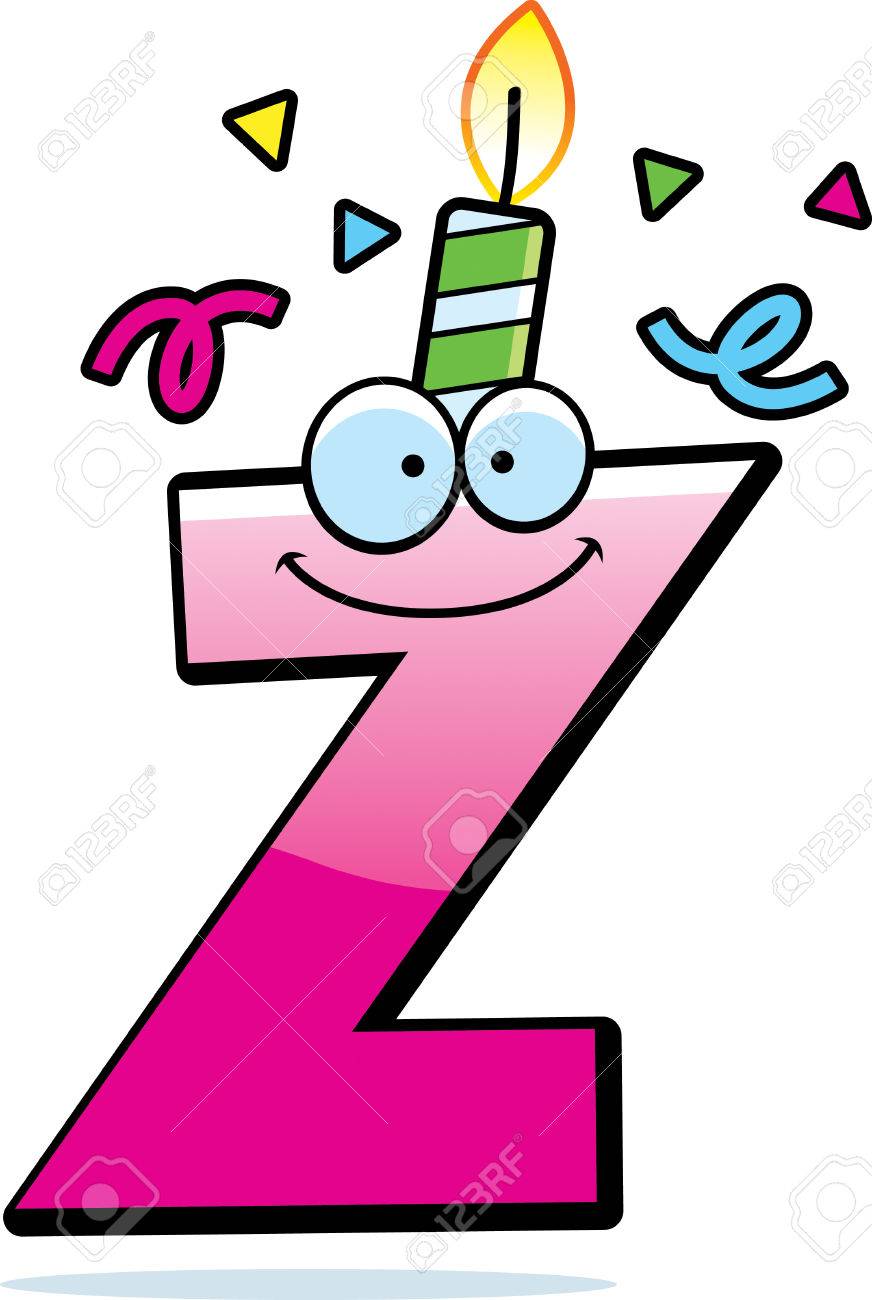 872x1300 A Cartoon Illustration Of A Letter Z With A Birthday Candle