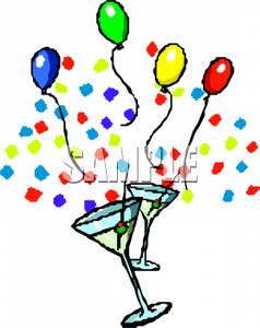 238x300 Art Image Colorful Balloons And Confetti With Martini Glasses