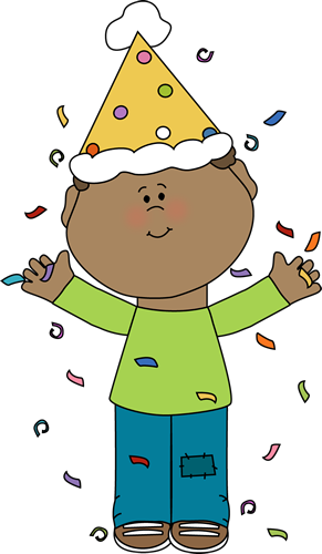 291x500 Birthday Boy With Confetti Clip Art
