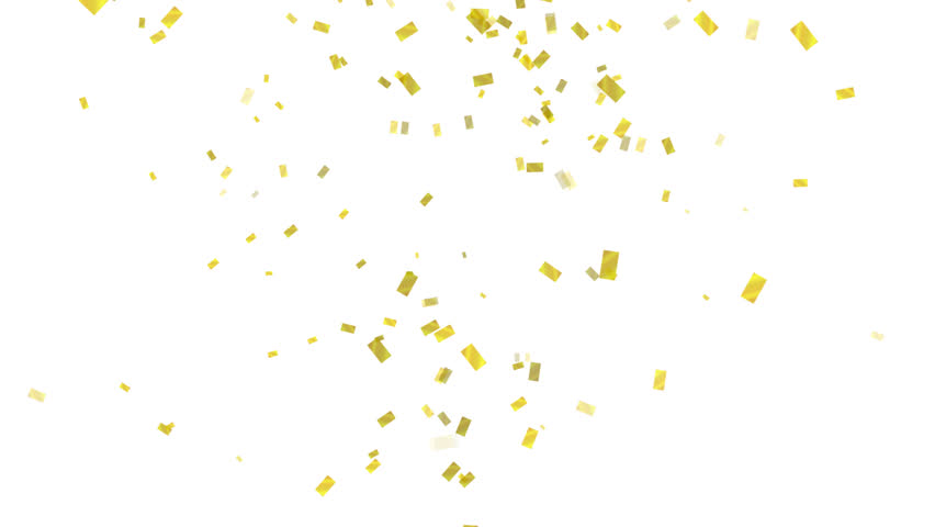 852x480 Gold Confetti With Alpha Mask Stock Footage Video 6636041